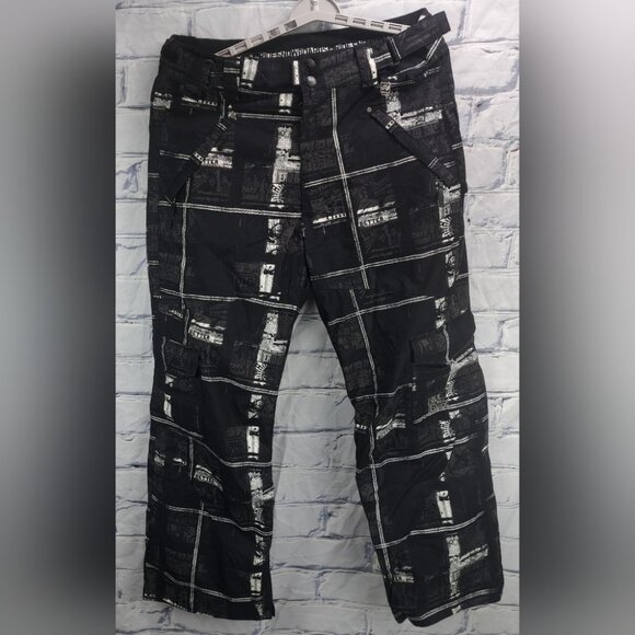 Ride Snowboard Pants Lined10K/5K mm Waterproof Y2K Vintage Graphic Large 35-39W - Picture 1 of 15